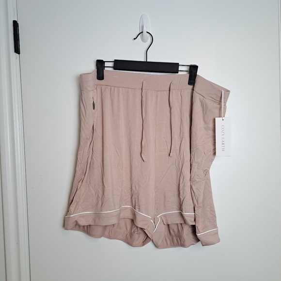 NEW Cozy Earth Blush Pink Bamboo Soft Cooling Pajamas *SHORTS ONLY Size 3XL - Picture 2 of 7